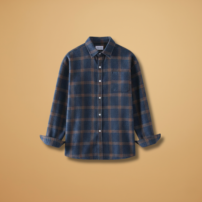 Classic Plaid Shirt with Button Front Pocket - Modish World