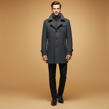 Classic Double Breasted Men's Coat