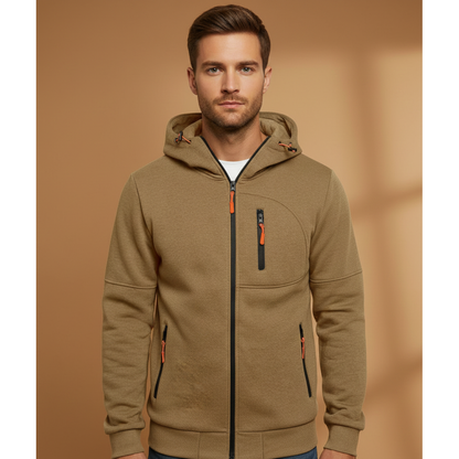 Zip Up Men's Hooded Sweatshirt