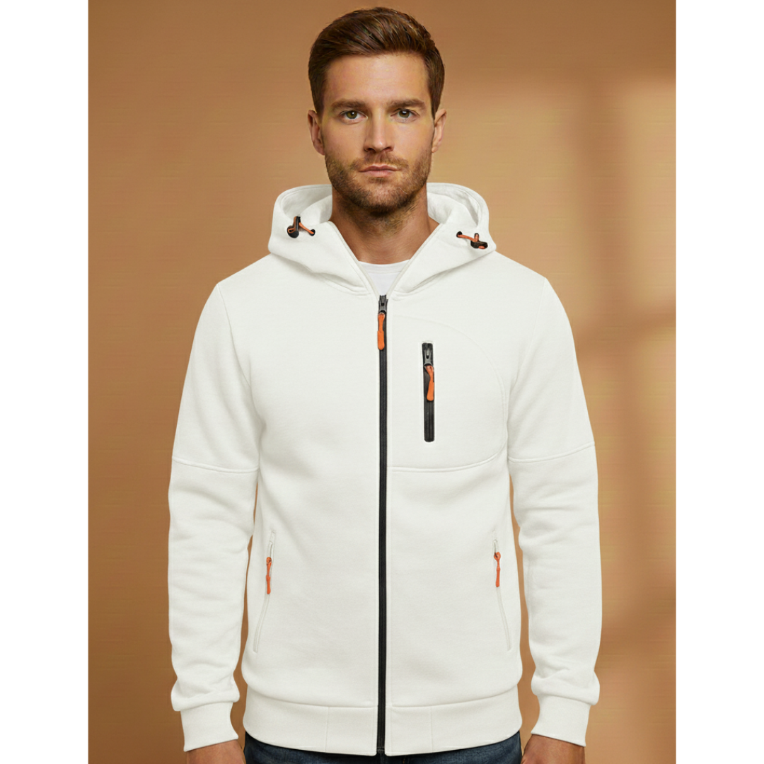 Zip Up Men's Hooded Sweatshirt