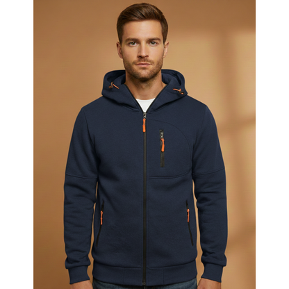 Zip Up Men's Hooded Sweatshirt