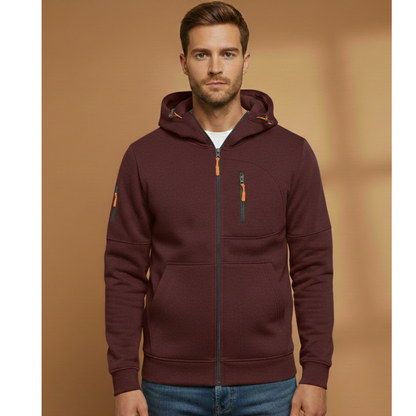 Zip Up Men's Hooded Sweatshirt