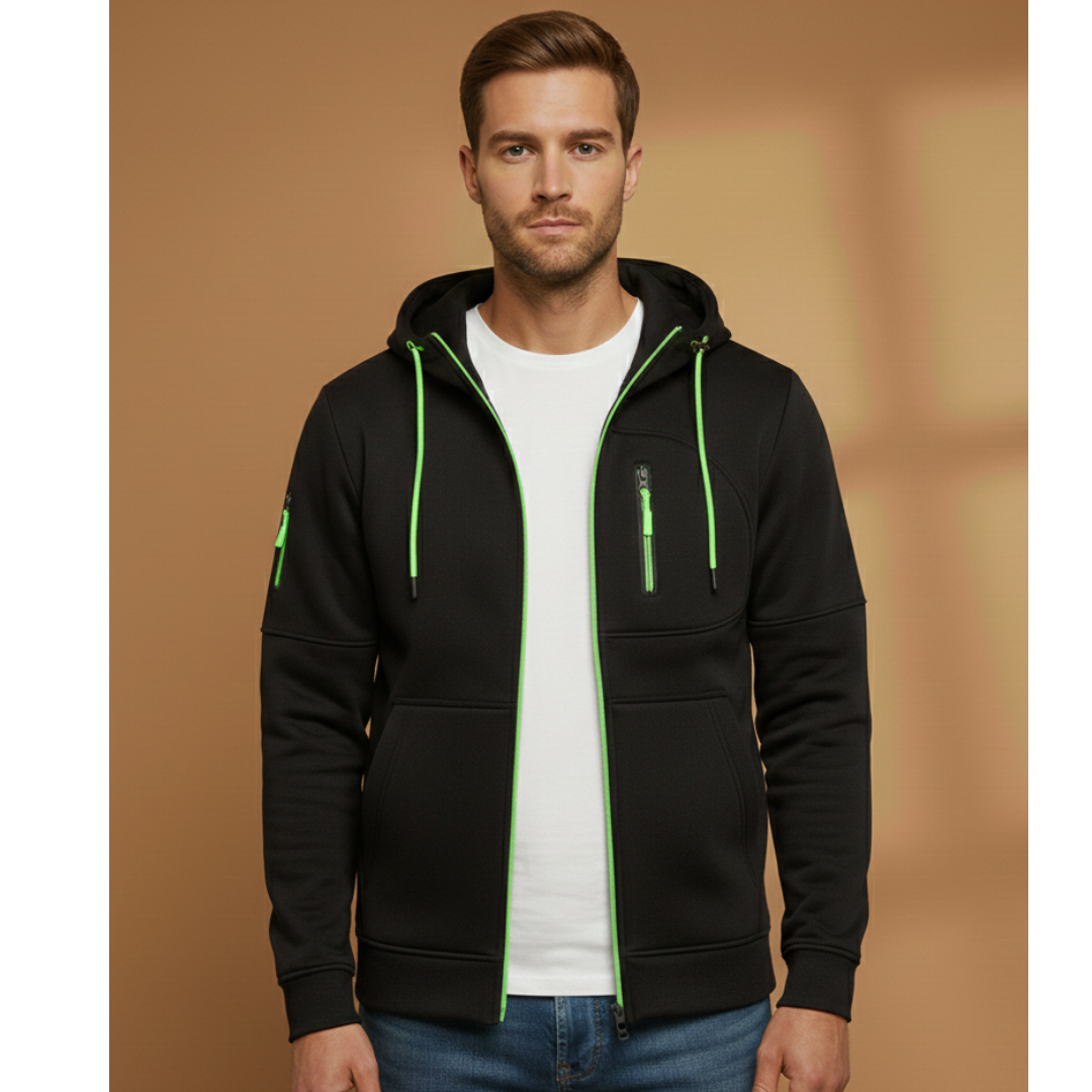 Zip Up Men's Hooded Sweatshirt