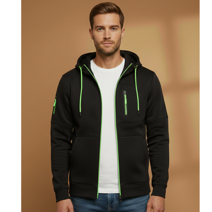 Zip Up Men's Hooded Sweatshirt