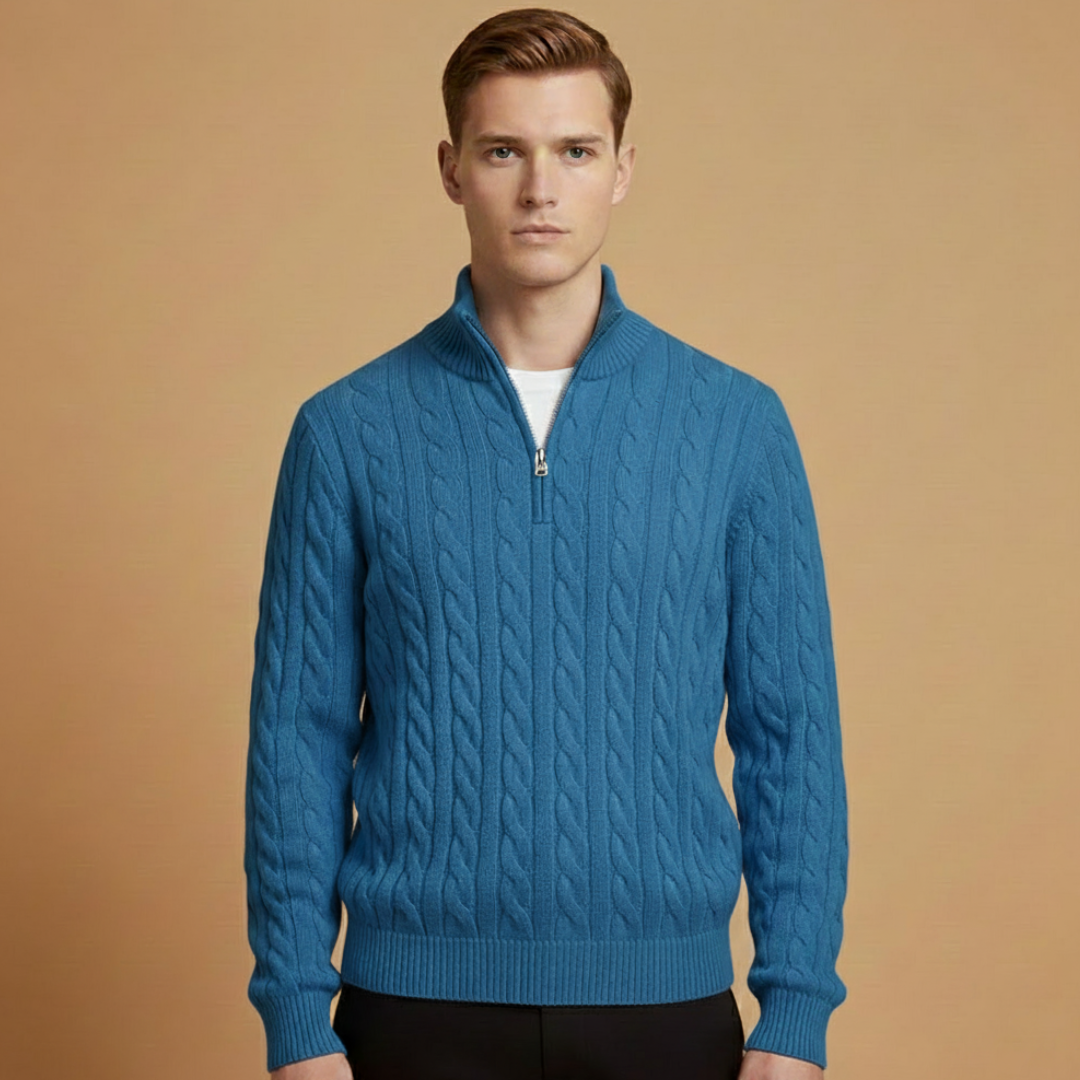 Classic Crew Neck Textured Sweater