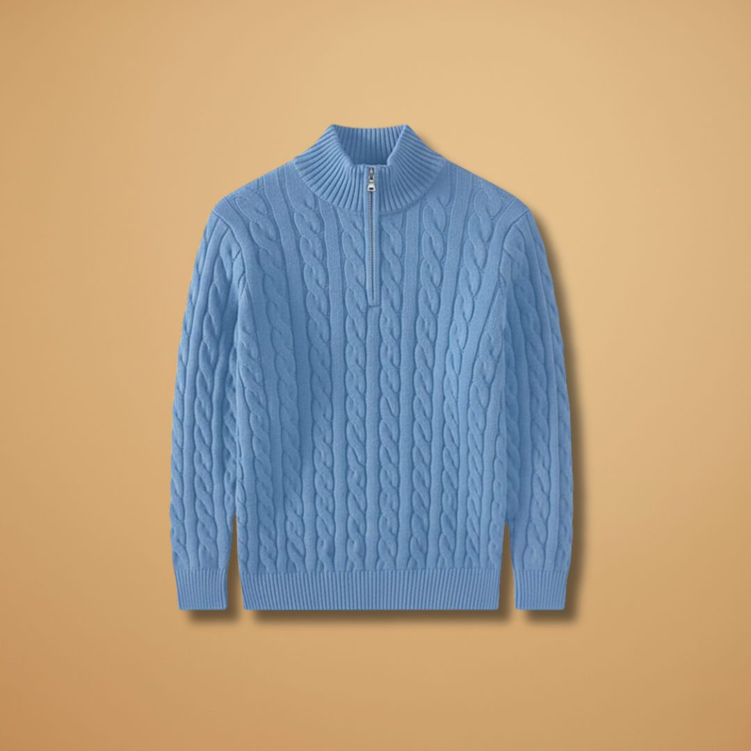 Classic Crew Neck Textured Sweater - Modish World