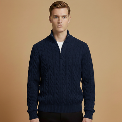 Classic Crew Neck Textured Sweater