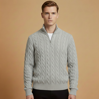 Classic Crew Neck Textured Sweater
