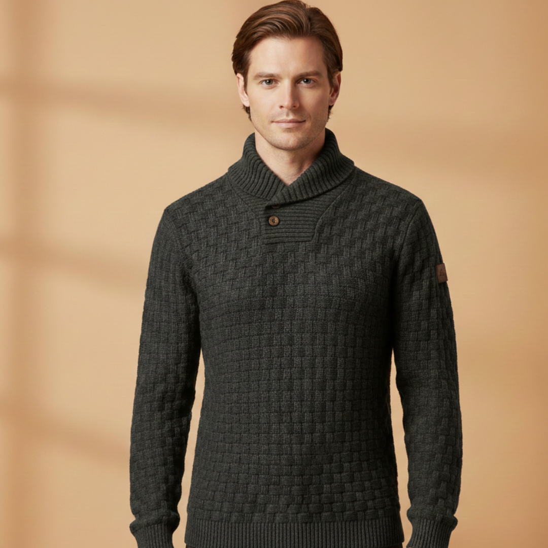 Classic Crew Neck Cable Knit Sweater