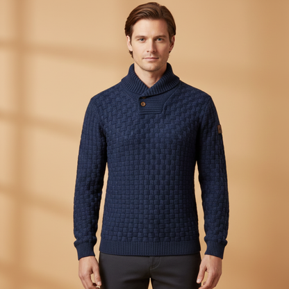 Classic Crew Neck Cable Knit Sweater