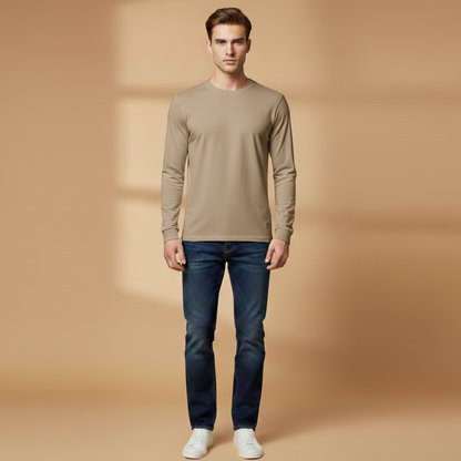 Classic Casual Long Sleeve Men's Tee