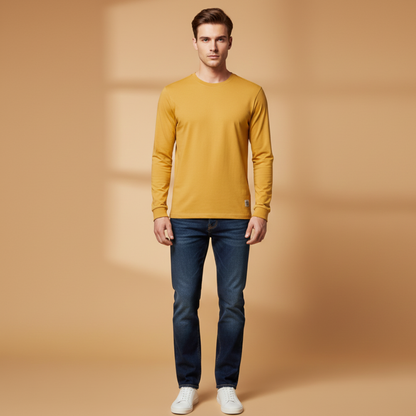 Classic Casual Long Sleeve Men's Tee
