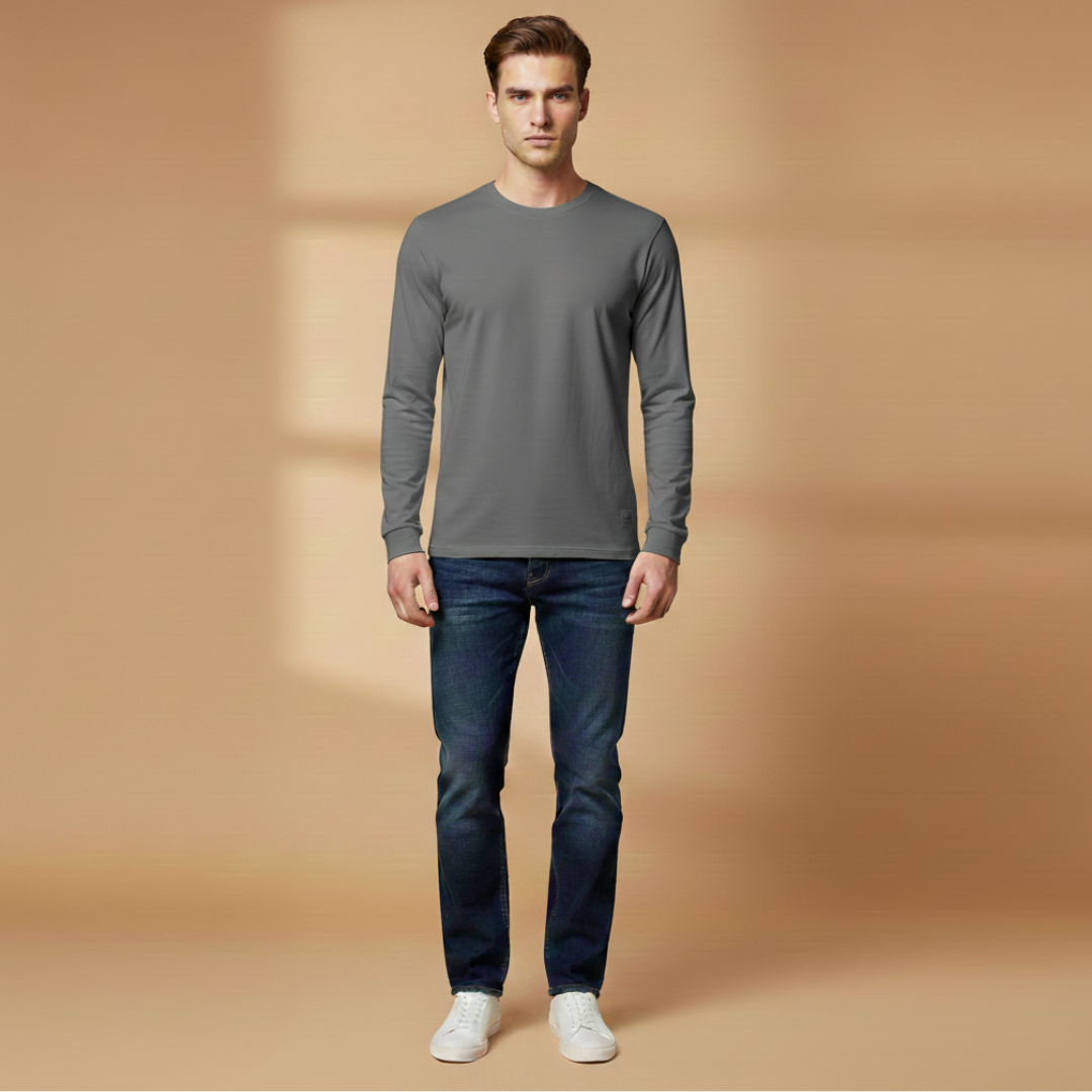 Classic Casual Long Sleeve Men's Tee
