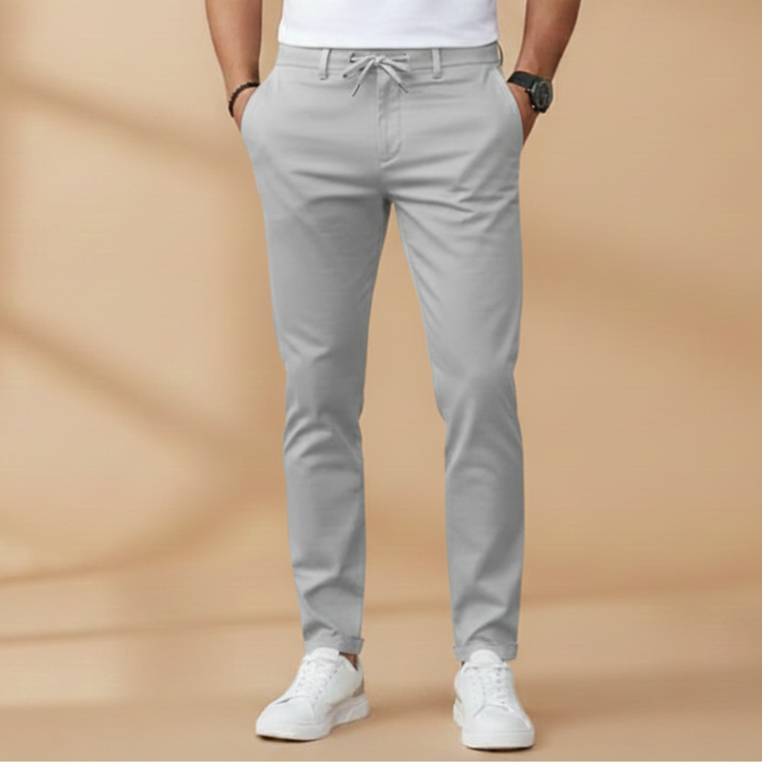 Comfortable Fit Elastic Waist Trousers