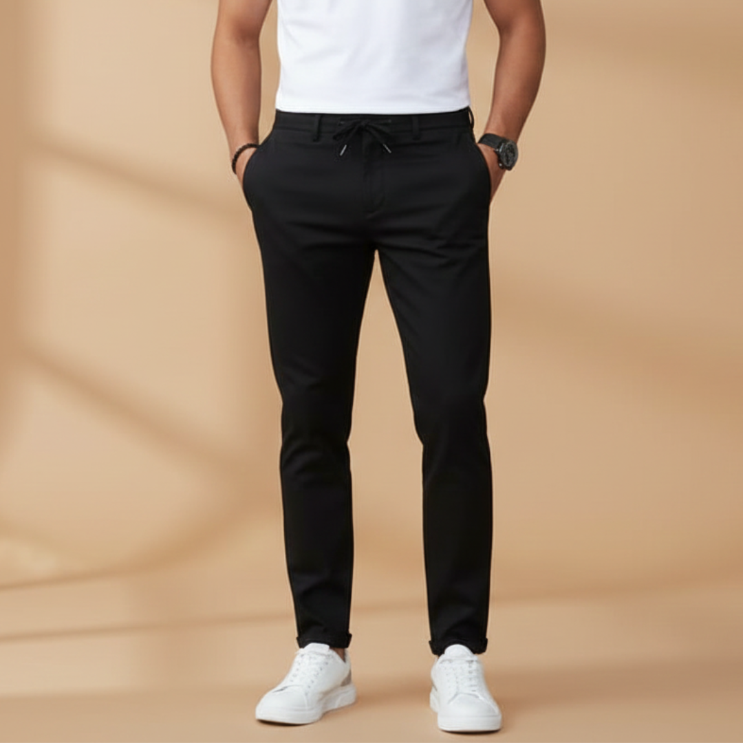 Comfortable Fit Elastic Waist Trousers