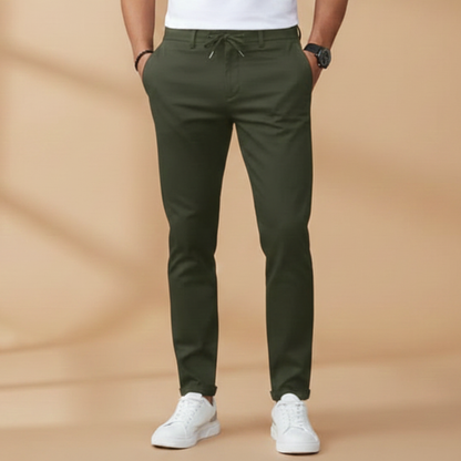 Comfortable Fit Elastic Waist Trousers