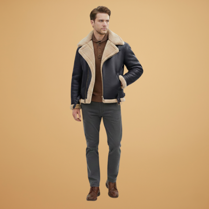 Men's Quilted Zip-Up Bomber Jacket
