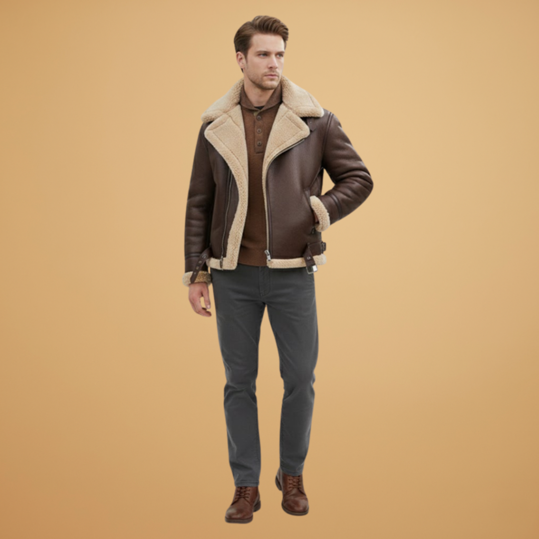 Men's Quilted Zip-Up Bomber Jacket