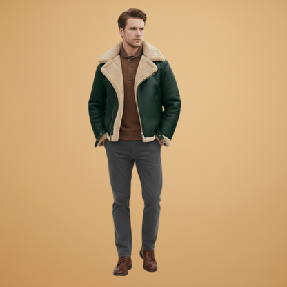 Men's Quilted Zip-Up Bomber Jacket