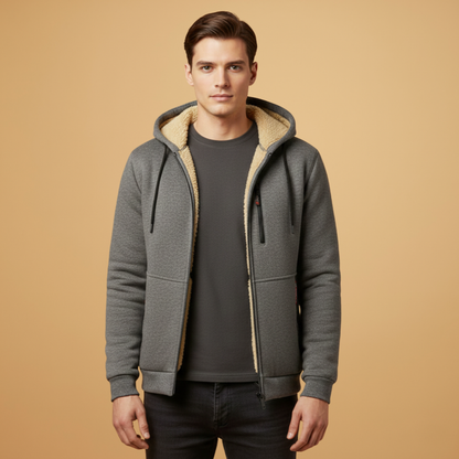 Waterproof Hooded Parka Jacket with Zip Pockets