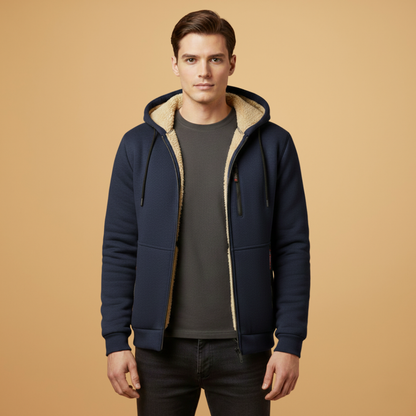 Waterproof Hooded Parka Jacket with Zip Pockets