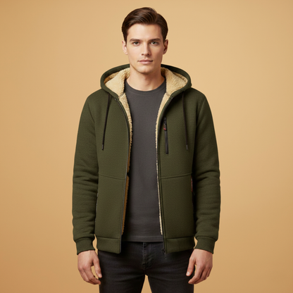 Waterproof Hooded Parka Jacket with Zip Pockets