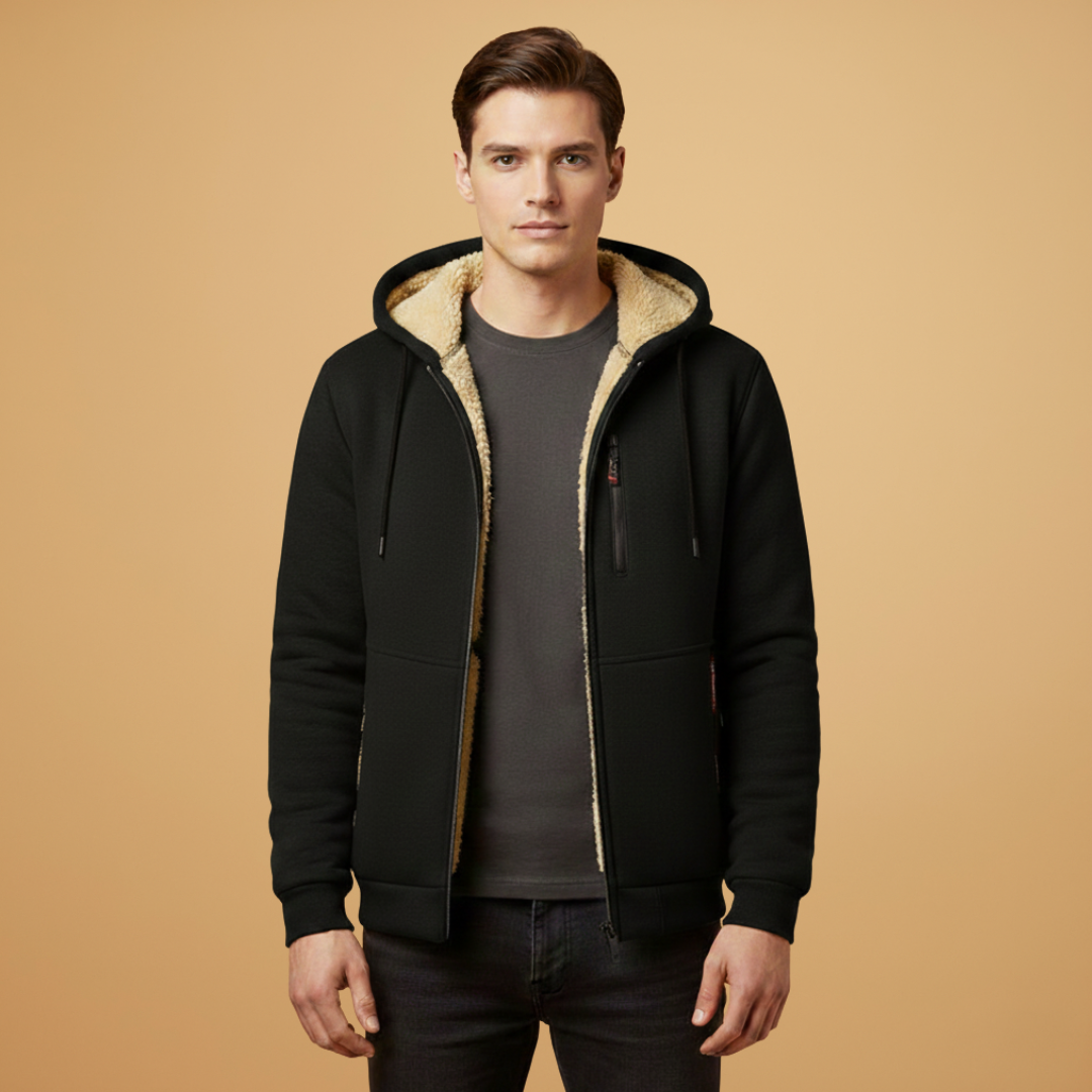 Waterproof Hooded Parka Jacket with Zip Pockets