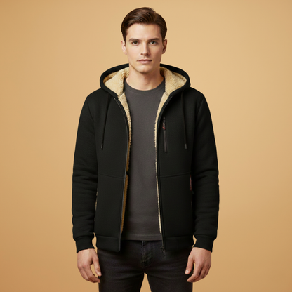 Waterproof Hooded Parka Jacket with Zip Pockets