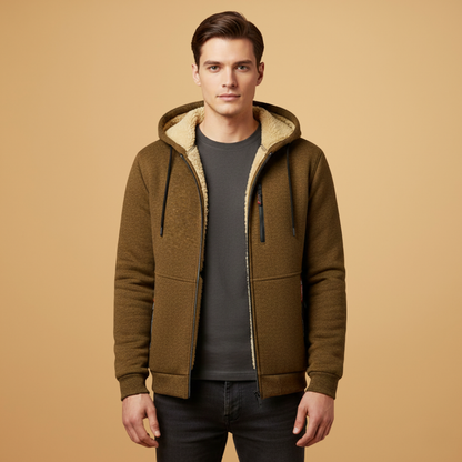 Waterproof Hooded Parka Jacket with Zip Pockets