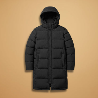 Warm Men's Quilted Down Jacket with Hood - Modish World