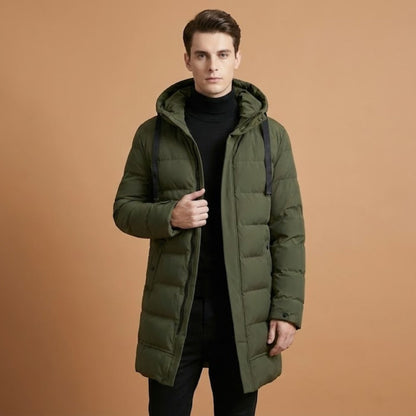 Waterproof Quilted Parka Jacket with Hood