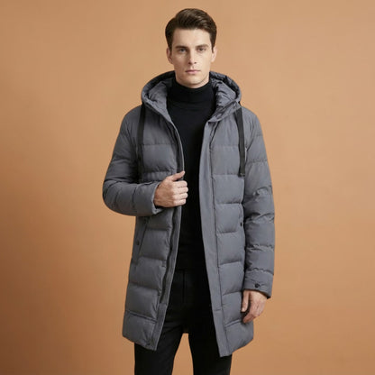 Waterproof Quilted Parka Jacket with Hood