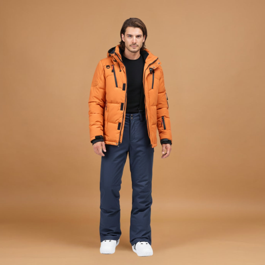 Waterproof Snow Jacket and Fleece Lined Ski Pants Set