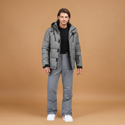 Waterproof Snow Jacket and Fleece Lined Ski Pants Set