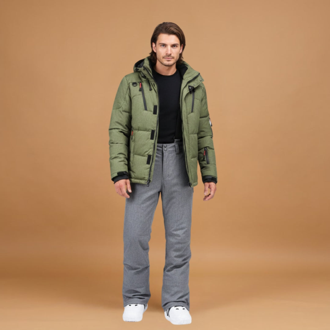 Waterproof Snow Jacket and Fleece Lined Ski Pants Set