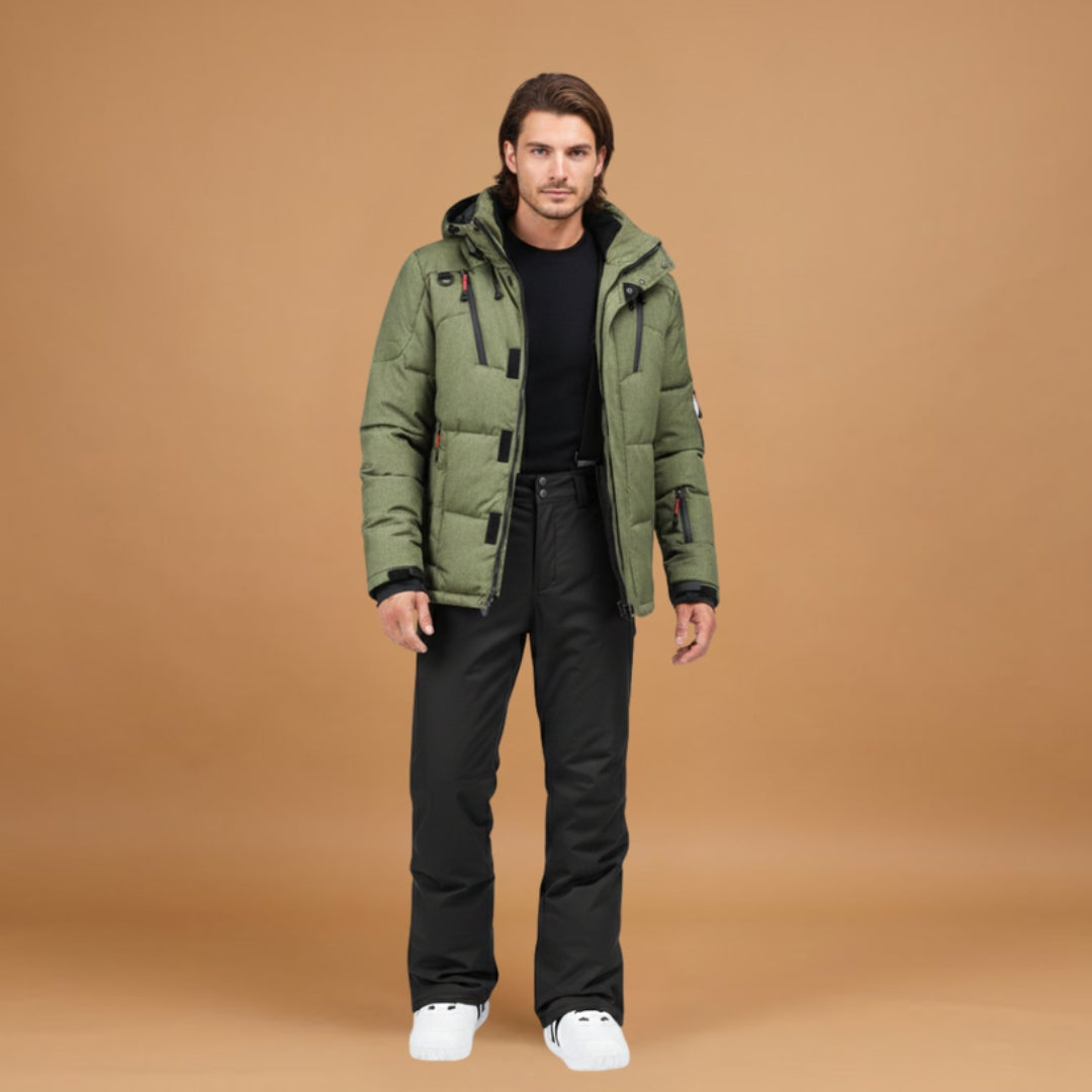 Waterproof Snow Jacket and Fleece Lined Ski Pants Set