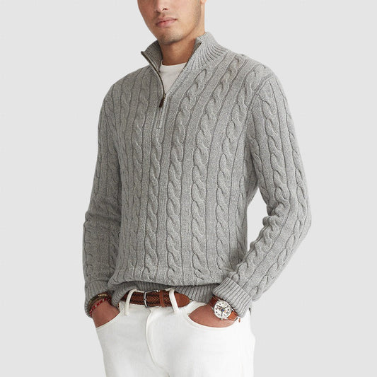 Warm Men's Cable Knit Winter Sweater - ModishWorld