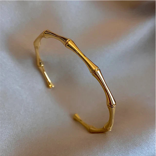 Adjustable Gold Twig Cuff Bracelet: Elegant & Unique Open Bangle Design
 - ModishWorld