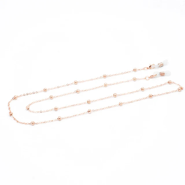Adjustable Crystal Station Necklace in Rose Gold with Cubic Zirconia
 - ModishWorld