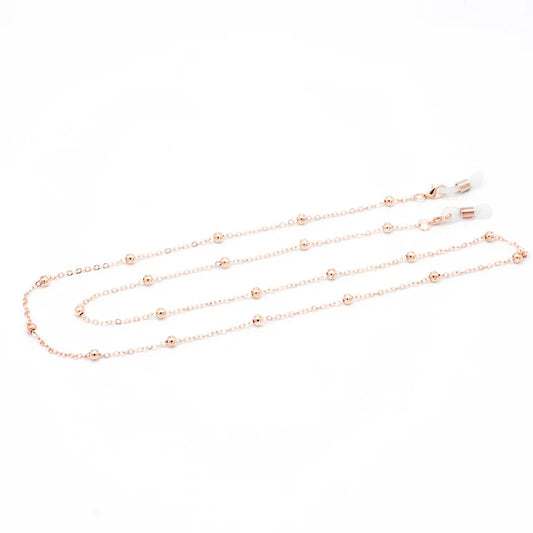 Adjustable Crystal Station Necklace in Rose Gold with Cubic Zirconia
 - ModishWorld