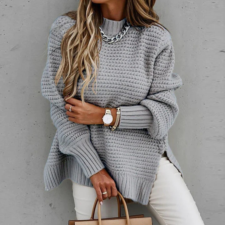 Cozy Women's Chunky Knit Sweater - Loose Fit