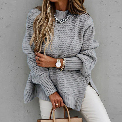 Cozy Women's Chunky Knit Sweater - Loose Fit