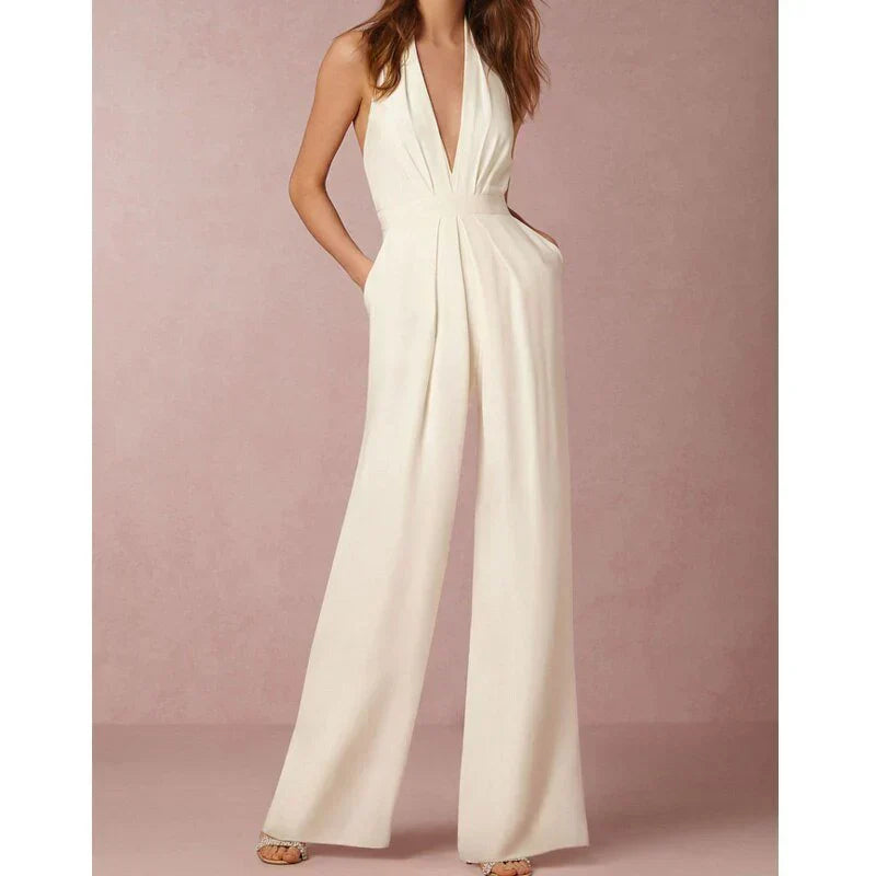 Chic Strapless Jumpsuit for Ladies