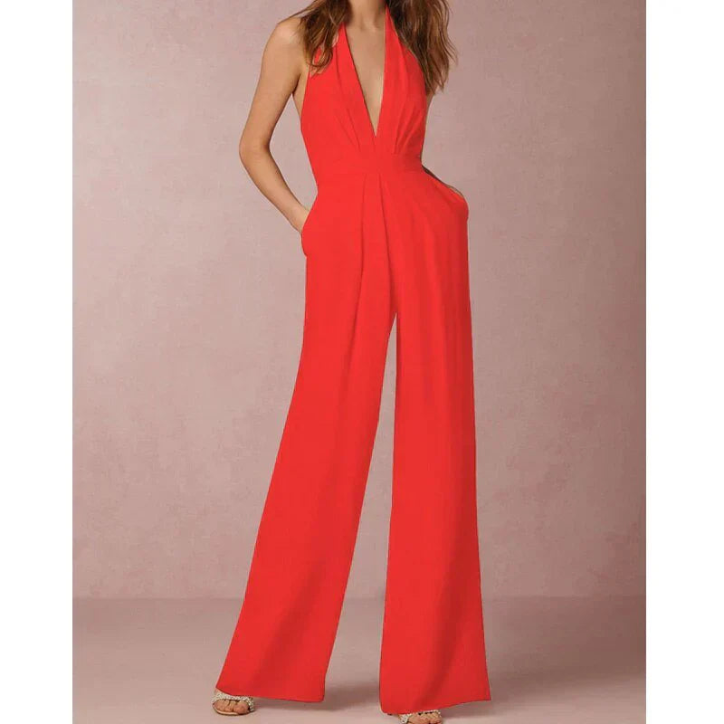 Chic Strapless Jumpsuit for Ladies