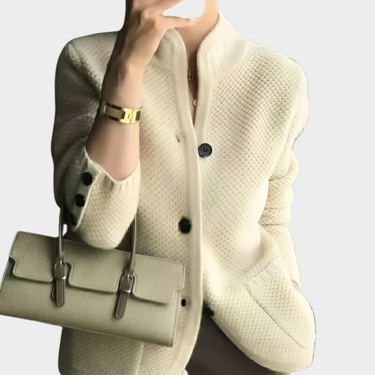 Warm Womens Crew Neck Knit Cardigan - Modish World