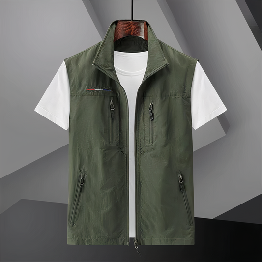 Classic Men's Utility Vest with Multiple Pockets - Modish World