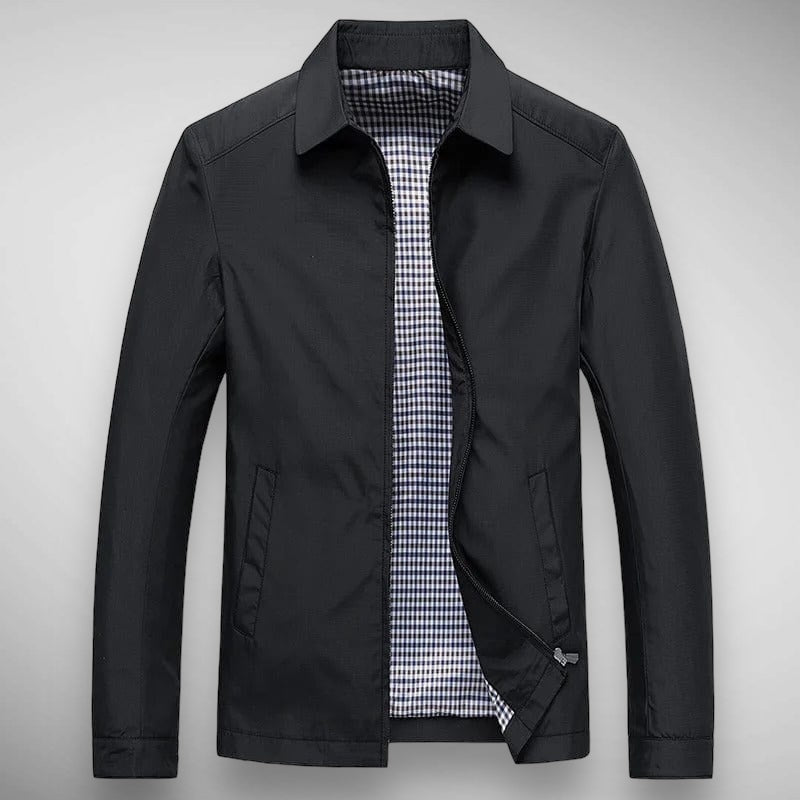 Classic Fit Mens Jacket - Plaid Lined & Traditional Collar - ModishWorld