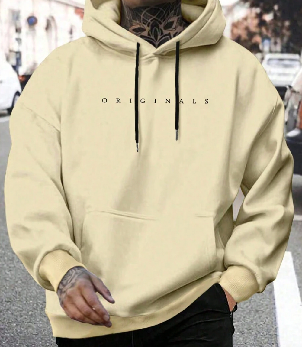 Men's Large Graphic Hoodie with Pocket