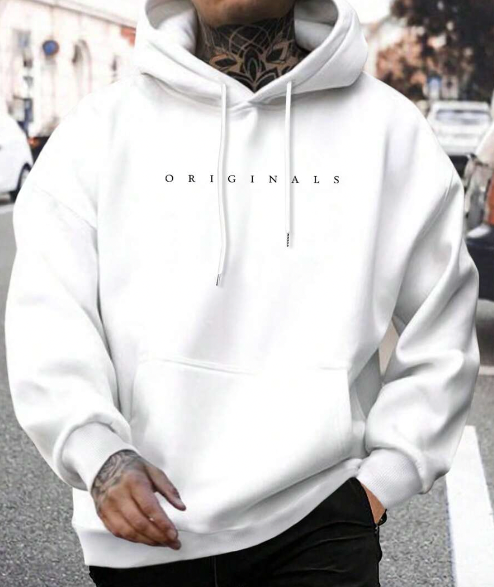 Men's Large Graphic Hoodie with Pocket