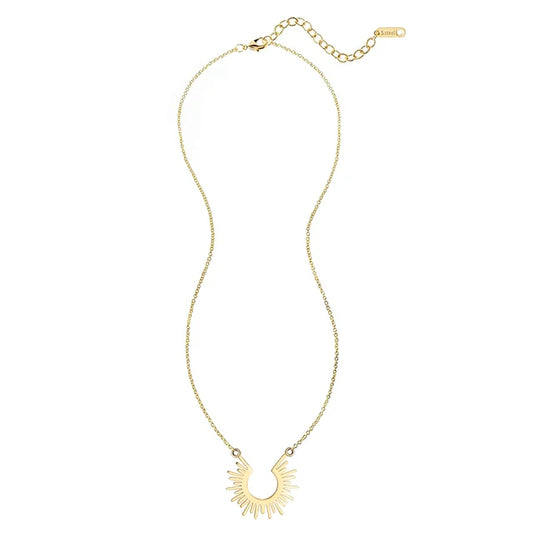 Adjustable Sunburst Charm Necklace with Gold Sun Pendant – Celestial Solar Jewelry
 - ModishWorld
